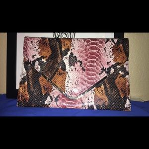 BCBG Snake print Clutch